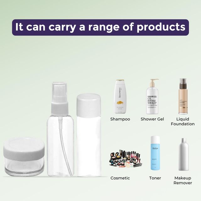 4-Pcs Travel Bottles Kit, Portable Refillable Toiletry Containers Set