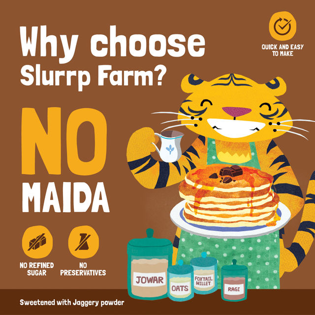 Slurrp Farm Millet Eggless Pancake Mix With Banana Choco Chip No Maida, Healthy Breakfast For Kids & Adults, 150 Gm(150gms) & Slurrp Farm Millet Eggless Pancake Mix With Chocolate No Maida, Healthy Breakfast For Kids & Adults, 150 Gm(150gms) Combo