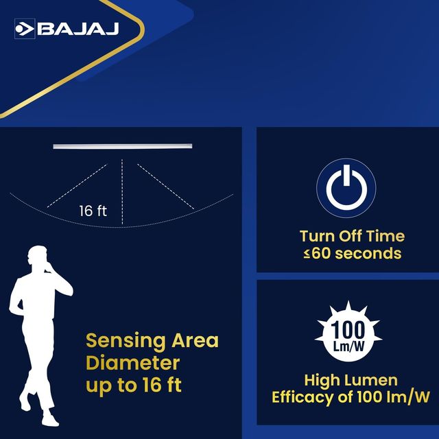 Bajaj Ivora Motion Sensor 20W CDL LED Batten