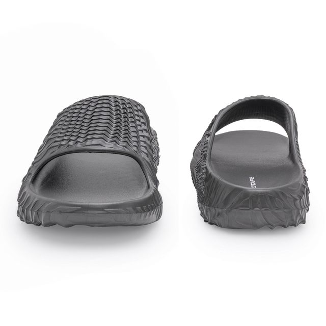 Red Tape Casual Sliders For Men | Relaxing Slip-On Support | Dark Grey | Size 7