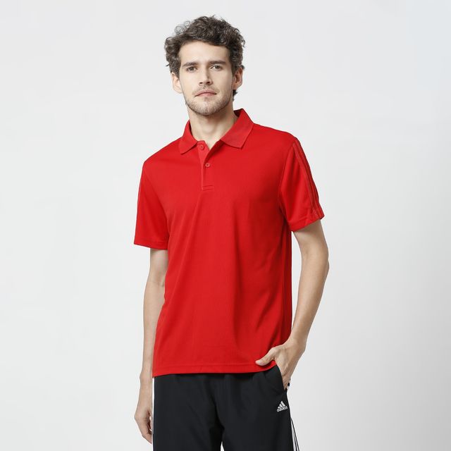Buy Adidas Men's Solid Red Polo T-Shirt | L | S89139 Online