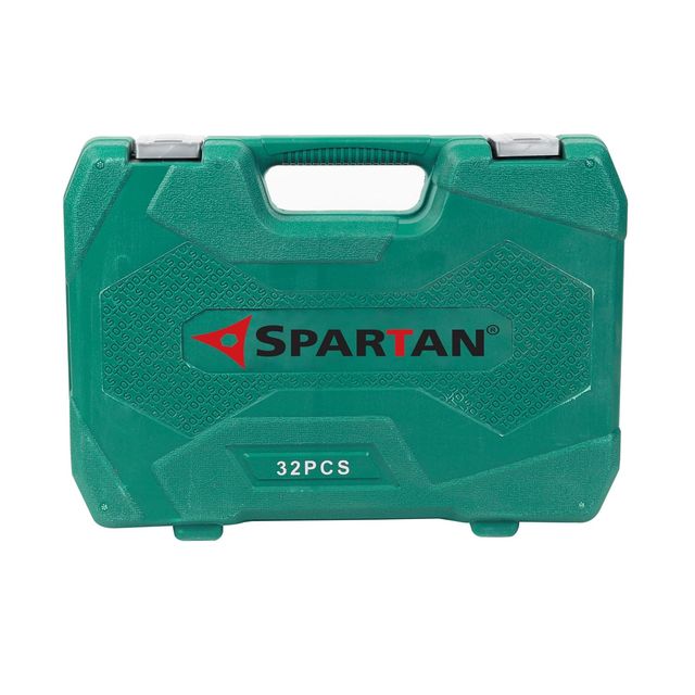 Spartan 32 In 1 Heavy Duty Socket Set 1/2" Chrome Vanadium Steel Ratchet Socket Wrench Spanner