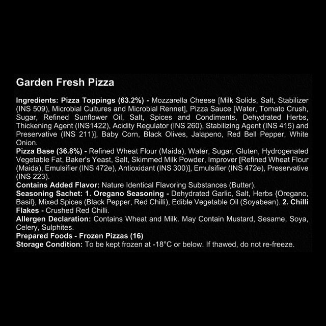 Hyfun Garden Fresh Pizza (Thin Crust Base)