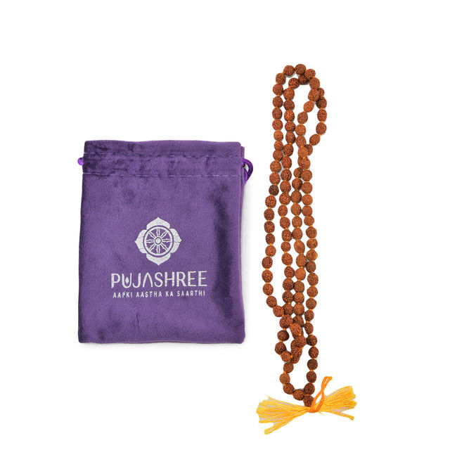 Pujashree Panchmukhi Rudraksh Mala Small | Meditation | Spiritual Awakening | Positive Energy