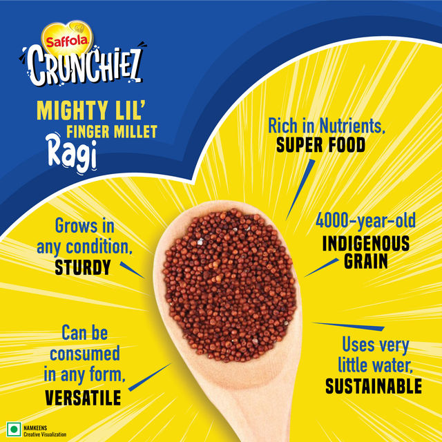 Saffola Crunchiez (Munchiez) Ragi Chips Masala Twist, Tasty and Healthy Snacks Chips