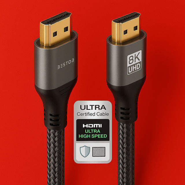 Bestor 8K Hdmi 2.1 48Gbps Ultra High Speed Hdmi Braided Cord-4K 120Hz 8K 60Hz(1.5M)