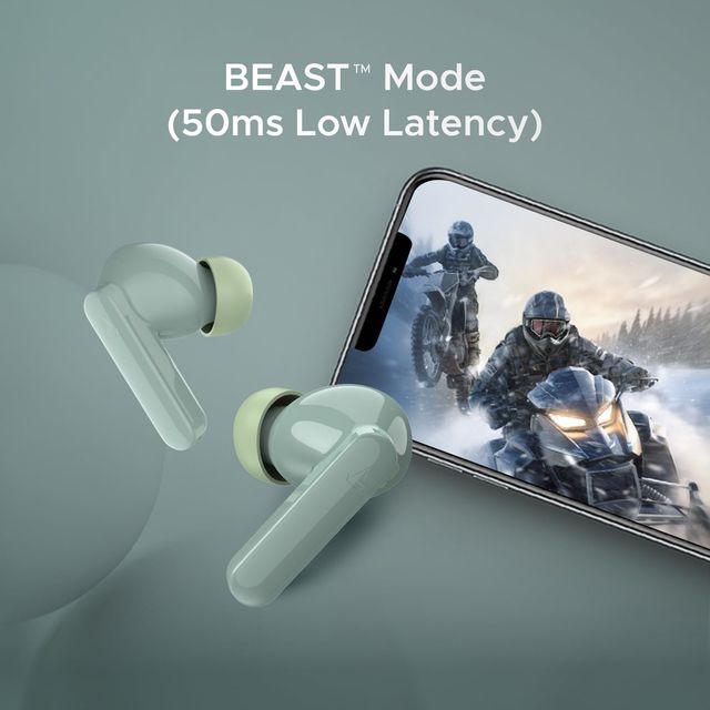 boAt Airdopes Ultra Plus Tws in Ear Earbuds With 50 Hrs Playback, 4-mic Enx Technology(Olive Slate)