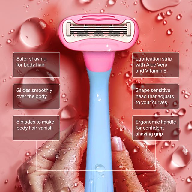 Namyaa Ultra Sensitive Body Razor For Women | 5 Blade Precision| Pack Of 1