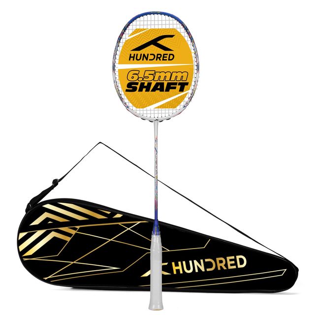 Hundred Flutter Ff Attk Ultra-Thin 6.5Mm Shaft Badminton Racket With Full Racket Cover