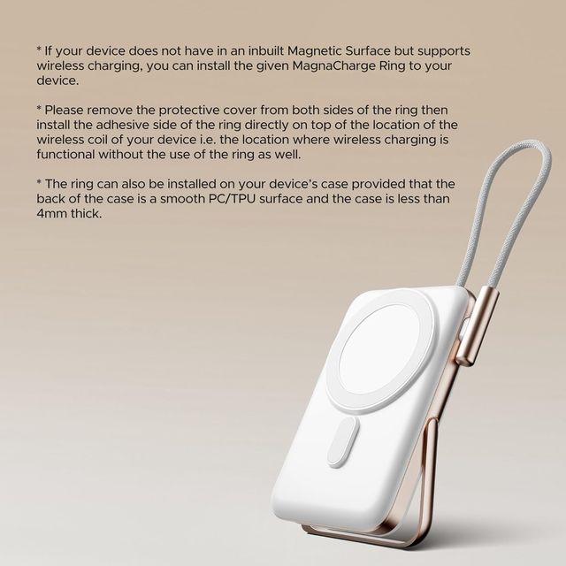 boAt 10000 mAh Magnetic Wireless Power Bank w/ 15W Wireless Charging - PB330 MagnaCharge (White)