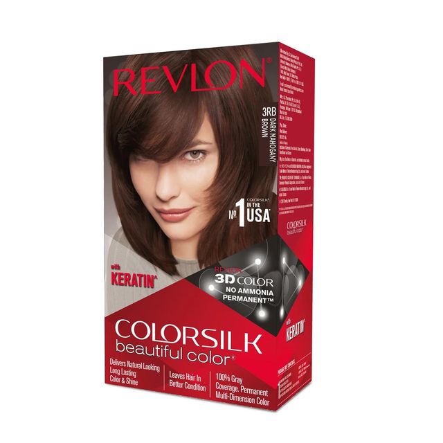 Revlon Colorsilk Hair Color with Keratin - Dark Mahogany Brown 3RB 80 ml X 2 Combo