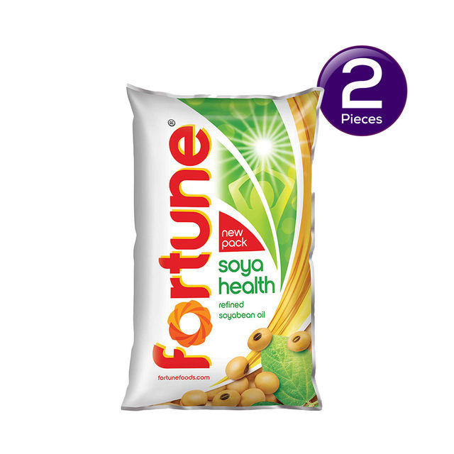 Fortune Soya Health Refined Soybean Oil | Pouch 1 l Combo