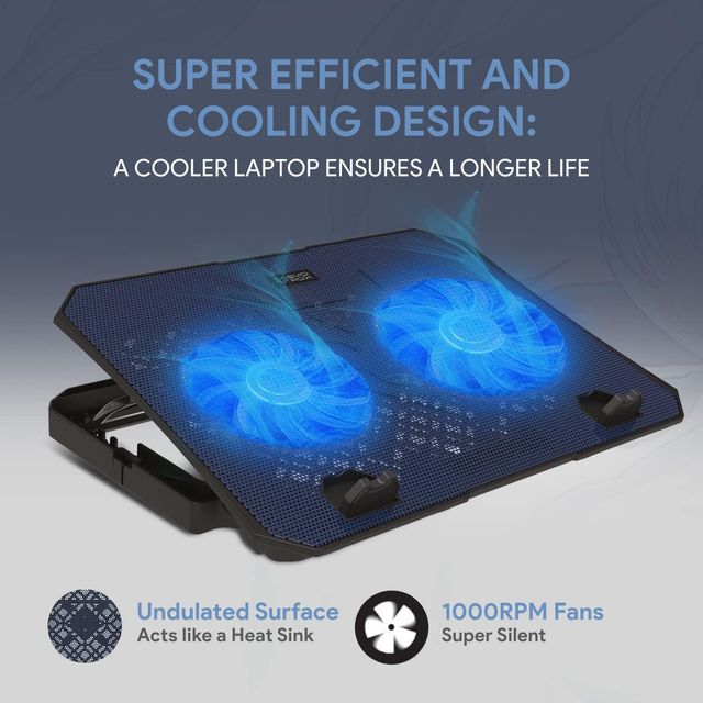 EvoFox Frost Laptop USB Cooling Pad - Blue