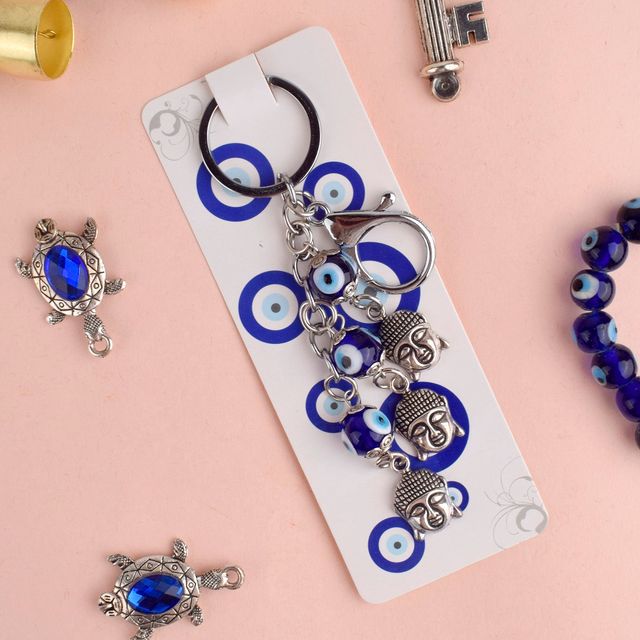 Satvik Mother's Day Gifting Buddha Evil Eye Key Chain