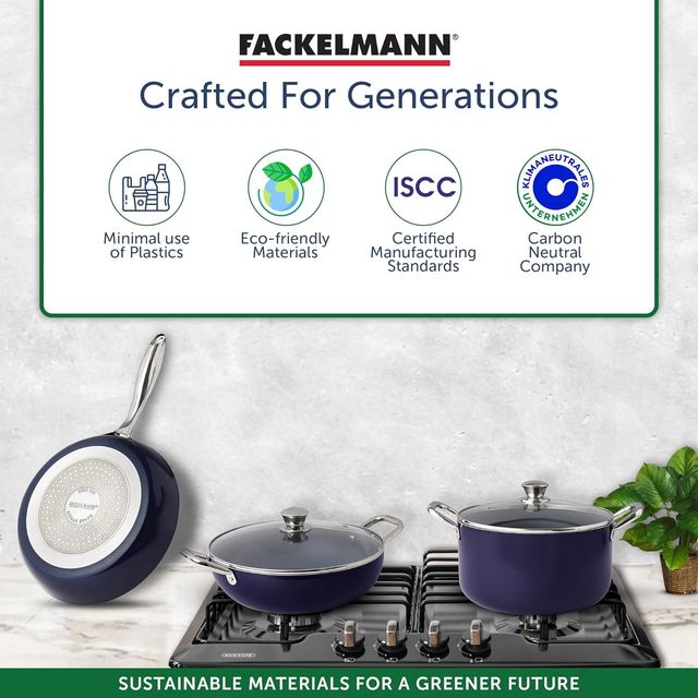 Fackelmann Ceramic Nonstick Fry Pan 26cm, German Tech, Induction, Egg Pan, Frying, Tossing, Saute