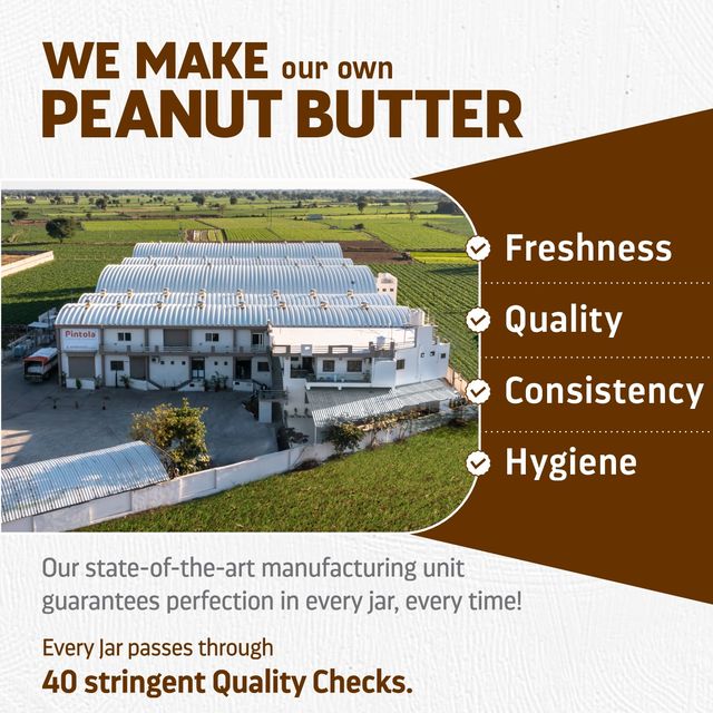 Pintola Peanut Butter Chocolate Flavour Crunchy - 18.6G Protein & 5.2G Dietary Fiber