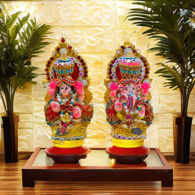 Diacraft Lakshmi Ganesh Idol - Diwali Puja Parampara 5.4 Inch