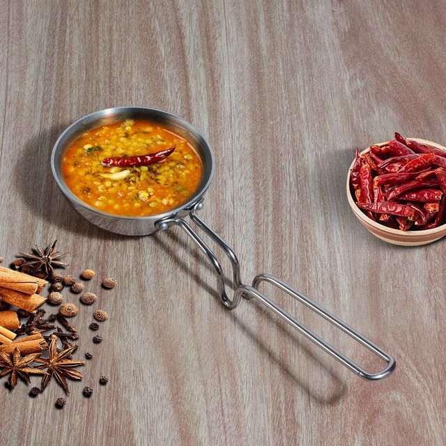 Vinod Platinum Triply Stainless Steel Tadka Pan - Large