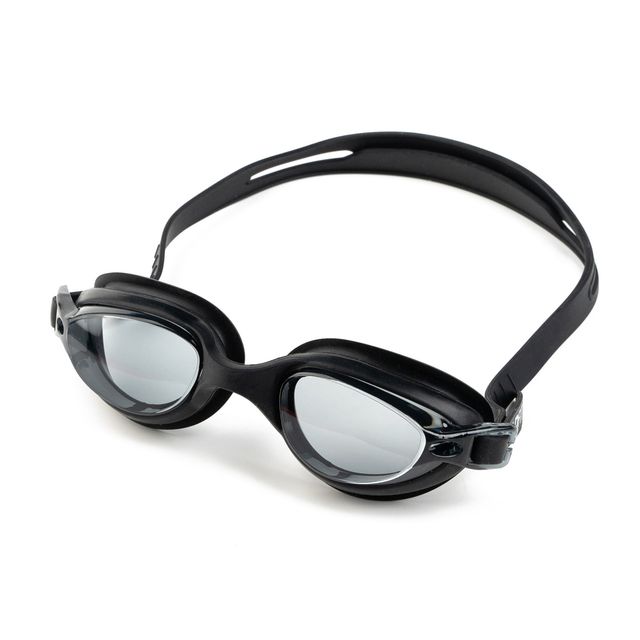 Boldfit Swimming Goggles for Unisex Adjustable Strap | Airtight Fit for Adults - Black