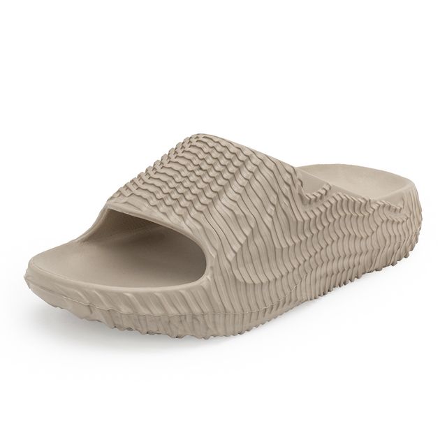 Red Tape Casual Sliders For Men | Relaxing Slip-On Support | Beige | Size 8