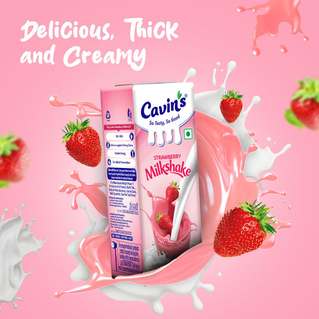 Cavin's Strawberry Milkshake Tetrapack 180 ml Combo