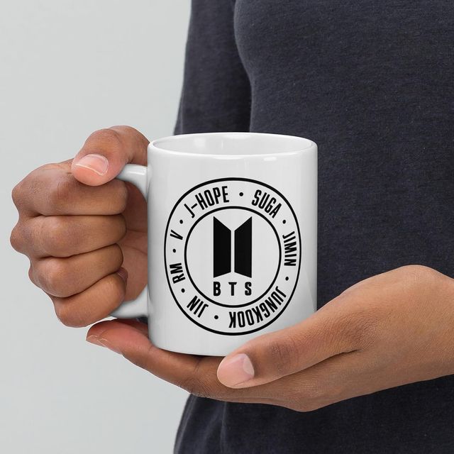 Kooltech Bts Band Members Name Printed White Coffee And Tea Ceramic Mug - 11Oz