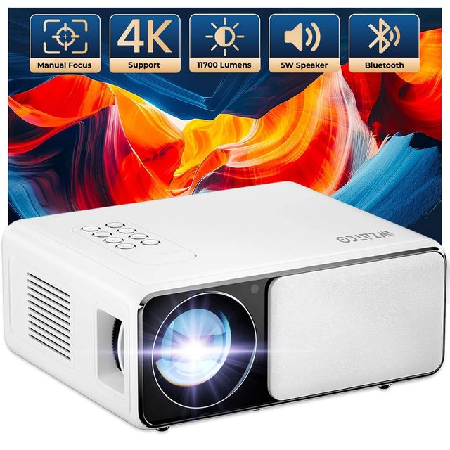 Wzatco Yuva Plus Projector | Native 1080P Full HD Projector with 4K Support