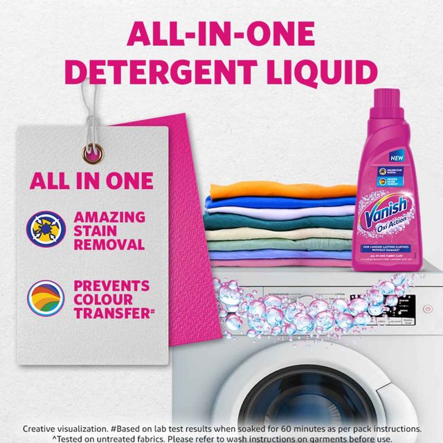 Vanish Liquid - Stain Remover & Detergent Booster For Clothes 800 ml Combo