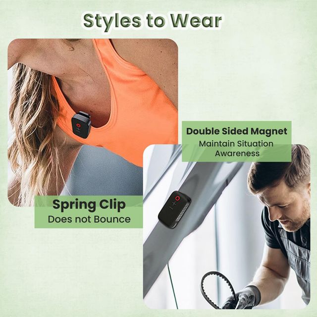 Portronics Talk Three Wearable Bluetooth Speaker With Mic | Magnetic Clip-On | Bluetooth 5.3v Black