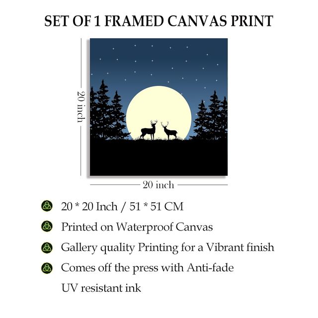 Indianara Modern Canvas Painting for wall decoration | 20 x 20 inch - 10409