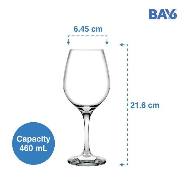 BAY6 Imported Red Wine Glass Set - 460 ml - (2pc)