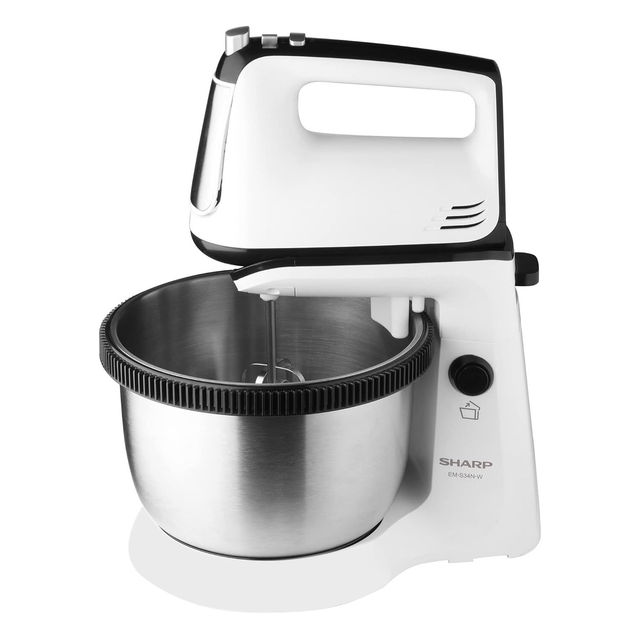 Sharp Stand Mixer EM-S34N-W | 300W | 5-Speed | 3.4 L Stainless Steel Bowl