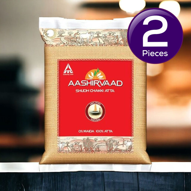 Aashirvaad Atta - Superior MP Whole Wheat, No Maida | Pouch 5 kg Combo