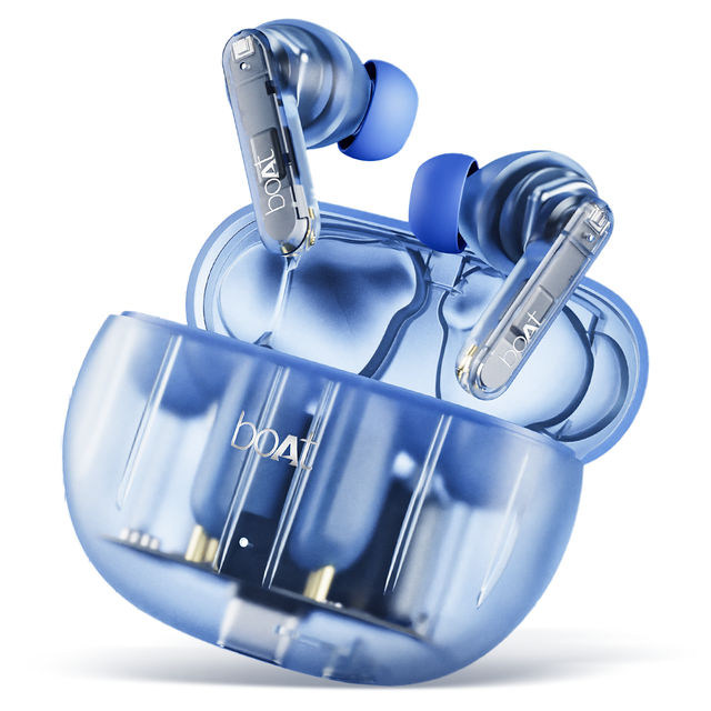 boAt Airdopes 191 Anc Tws Earbuds W/ 32db Anc, Ambient Mode, 60h Playback(Pellucid Blue)