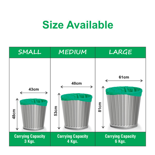 Garbage Bag Roll Green - Large - 24 x 32 Inch