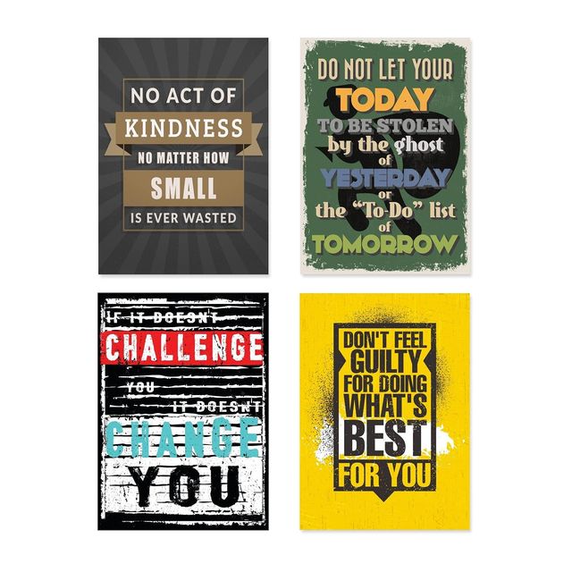 Buy Paper Plane Design Wall Posters For Office Decor Set of 10 Size