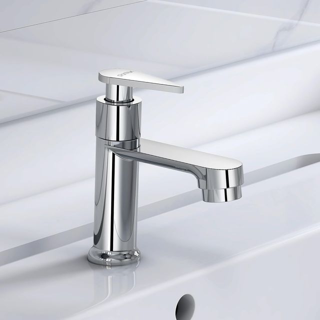 Plantex Pure Brass Single Lever Tap for Wash Basin - Teflon Tape (LEA-703-Chrome)