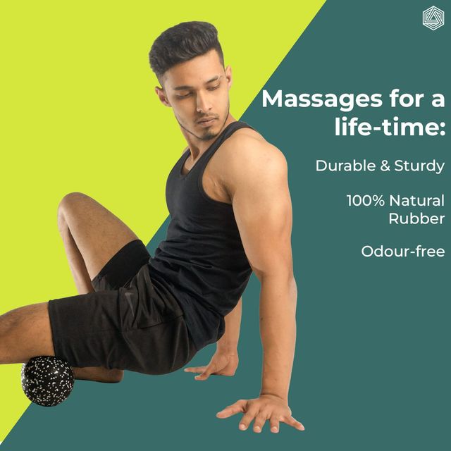 Boldfit Lacrosse Massage Ball For Physiotherapy Peanut Ball Massage Roller