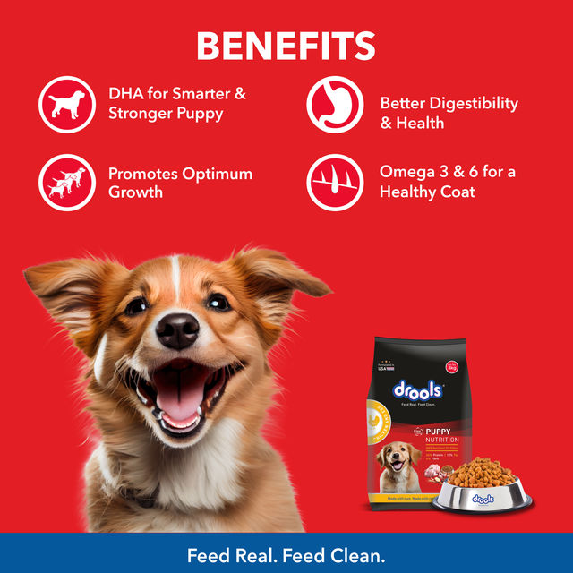 Drools Chicken And Egg Puppy Dry Dog Food (3 kg) With Free 1.2 kg