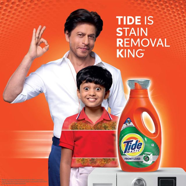 Tide Matic Liquid Detergent Front Load - 850 ml | Stain Removal in Washing Machine