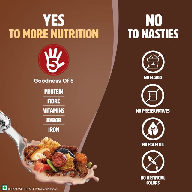 Saffola Muesli Choco Crunch With Flavour Pops 15 In 1 Fruit And Nuts