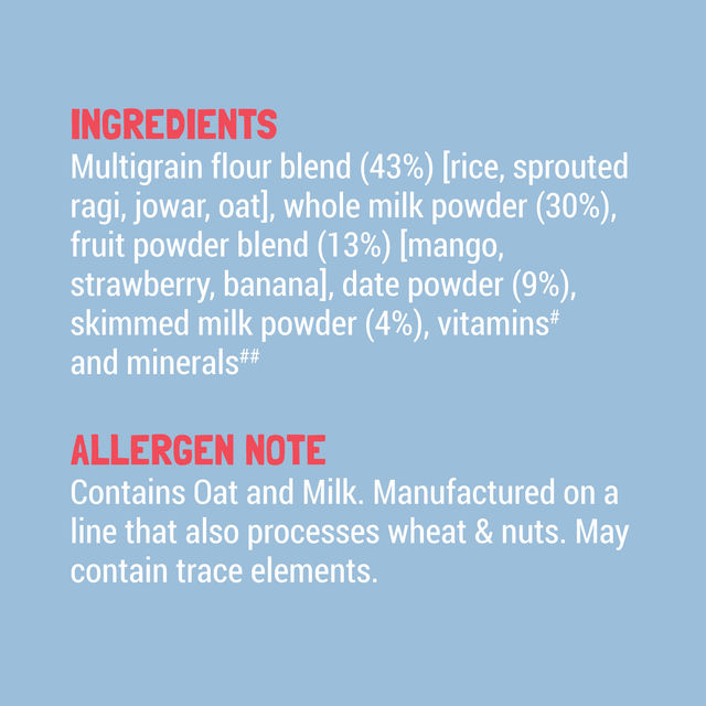 Slurrp Farm Cereal with Multigrain Millets and Mixed Fruit with Date Powder and Milk