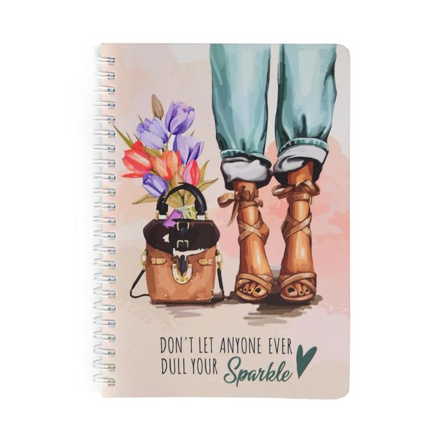 Papboo A5 Hardcover, Undated Daily Planner For 3 Months, With Cool Sticker Sheet (Sparkle)
