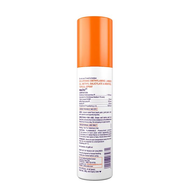 Volini Pain Relief Spray for Sprain, Muscle, Joint, Neck & Low Back Pain