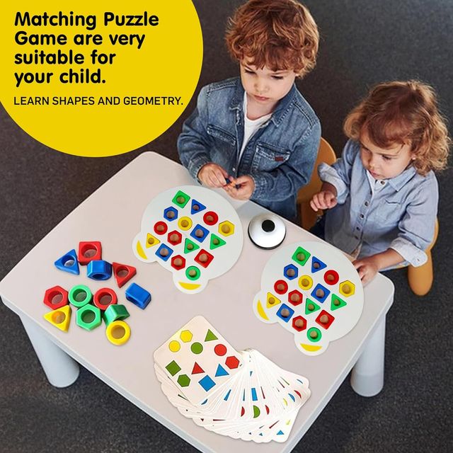 Kidology Children Learning and Educational Geometric Shape Puzzle Quick Matching Board Game
