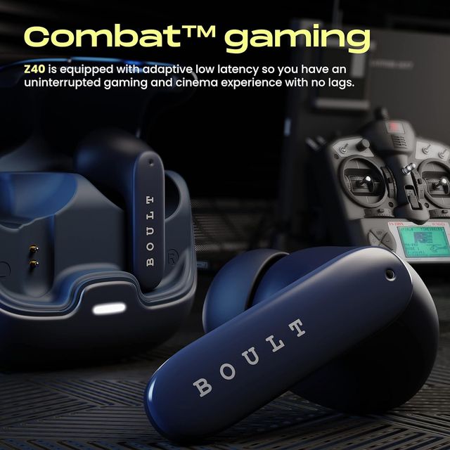 Boult Z40 With Zen Enc Mic, 60H Battery Life, Low Latency Gaming,5.3 Bluetooth Headset(Blue)
