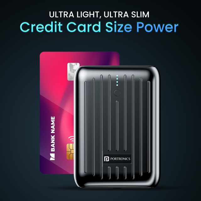 Portronics 10000mah Power Bank(Black)
