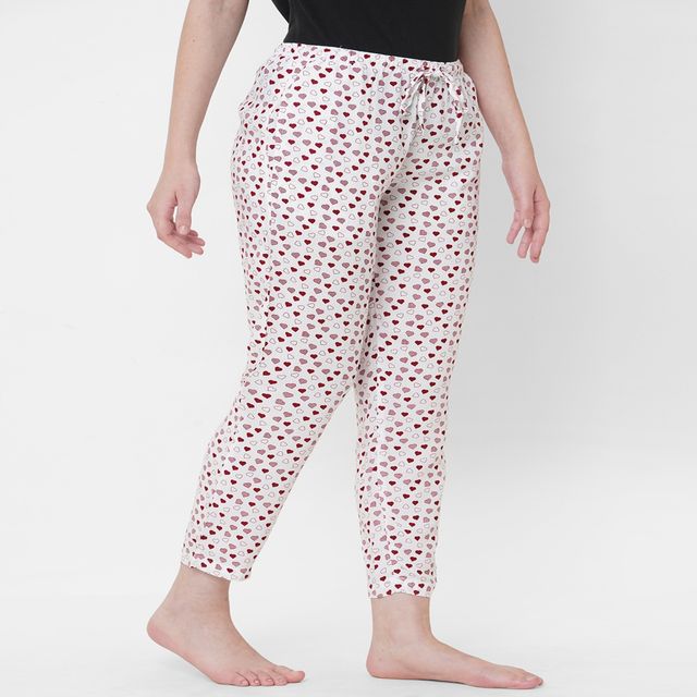 Urban Scottish Women s USWPJ513 Heart Printed Lounge Pyjama Pants | Multicolor - M