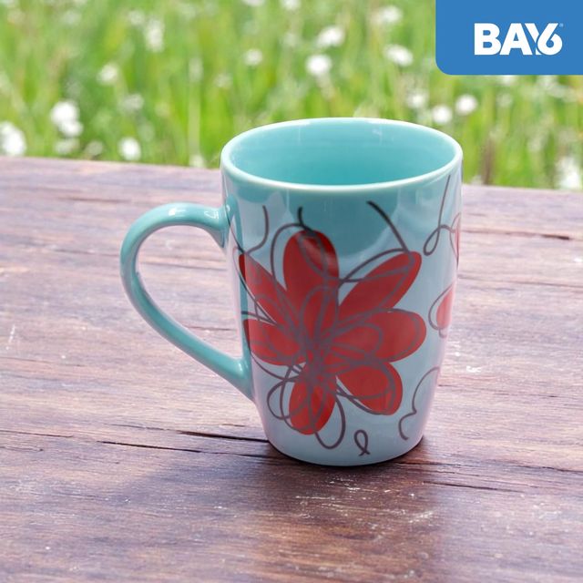 BAY6 Stoneware Floral Milk & Coffee Mug - 320 ML