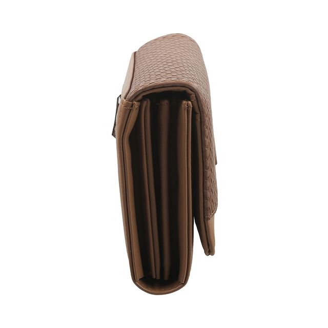 Mochi Brown Synthetic Wallet for Women | 95-7658-12